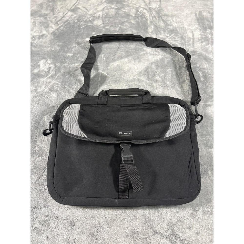 Targus Unisex Messenger Laptop Bag 16 Inch Black Gray Padded Shoulder Strap